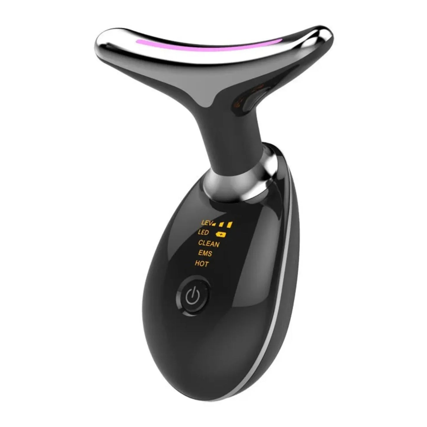 Dispositivo de contorno facial com microcorrente EMS na cor preta elegante Loja Morela.