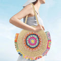 Bolsa Palha Flor de Verão - Loja Morela
