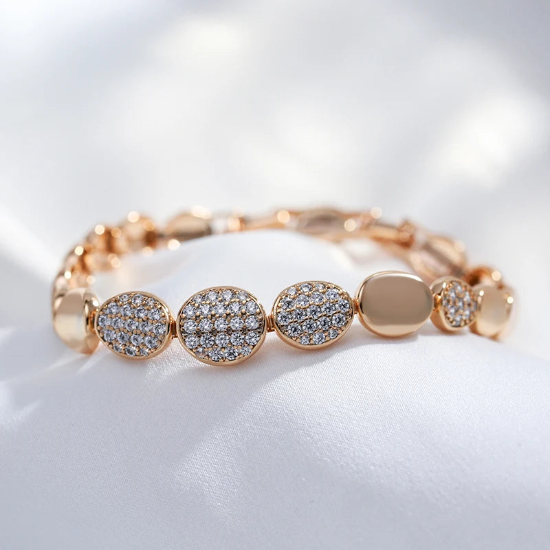 Pulseira Oval Dourado com Zircônia - Loja Morela