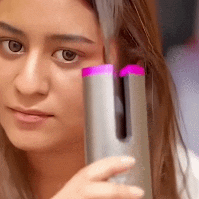 GIF demonstrando a praticidade de fazer cachos automáticos  - Loja Morela