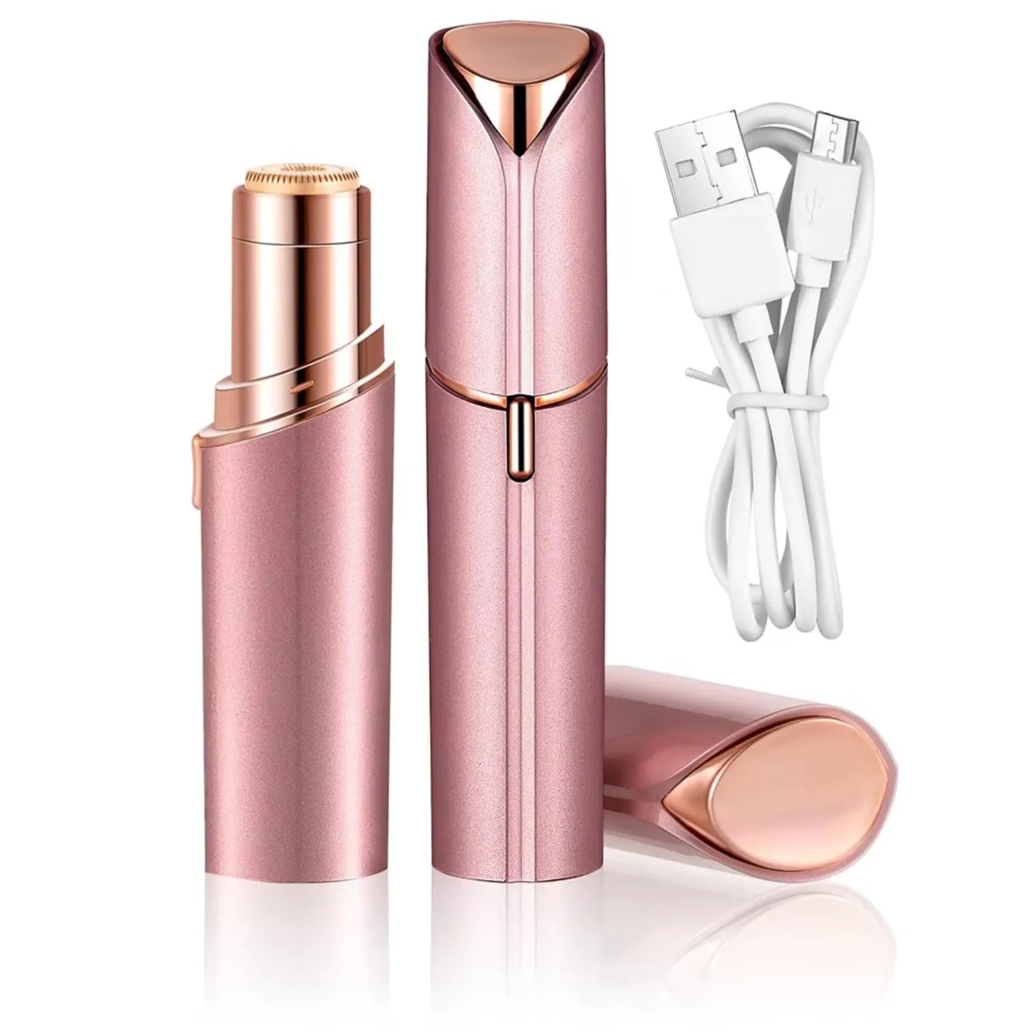 Depilador facial recarregável via cabo USB com design moderno Loja Morela