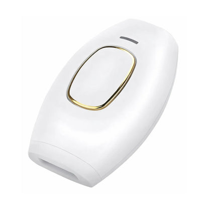 Aparelho depilador IPL portátil em ângulo lateral mostrando design ergonômico e acabamento premium Loja Morela