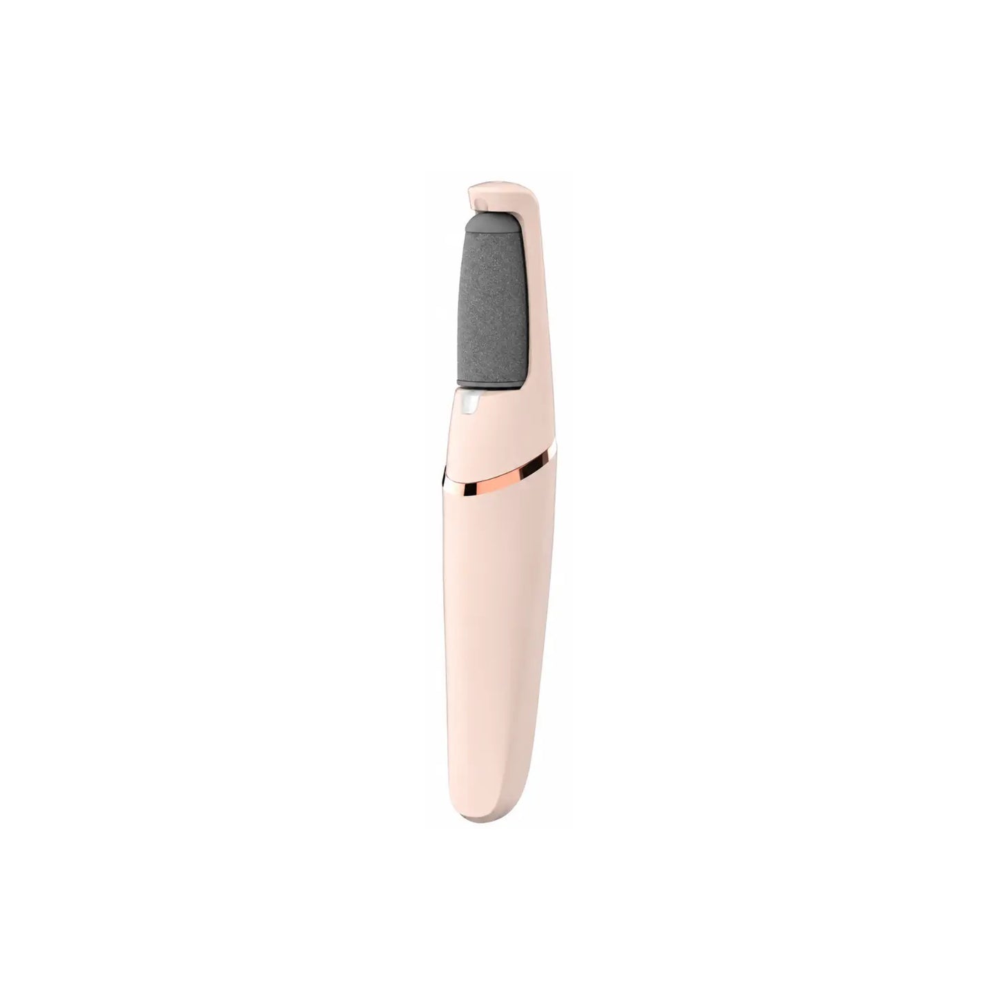 Lixador de pé elétrico recarregável na cor rosa e design ergonômico em fundo branco Loja Morela
