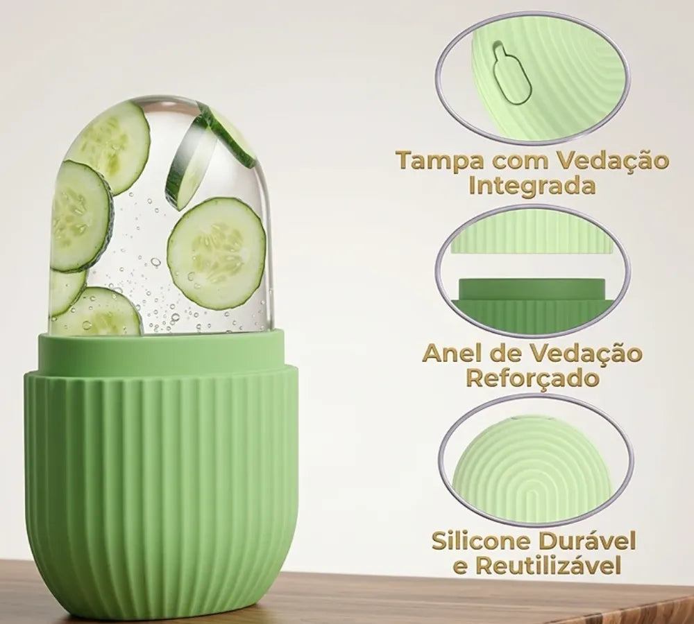 Detalhes da tampa com vedação integrada e anel de vedação reforçado do massageador de silicone Loja Morela